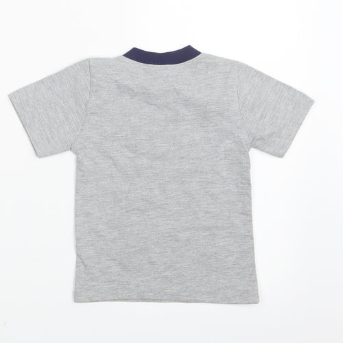 Preworn Boys Grey Geometric   Pyjama Set Size 3 Years