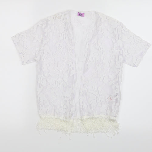 F&F Girls White   Kimono Jacket Size 7-8 Years