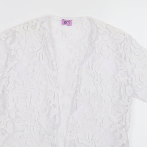 F&F Girls White   Kimono Jacket Size 7-8 Years