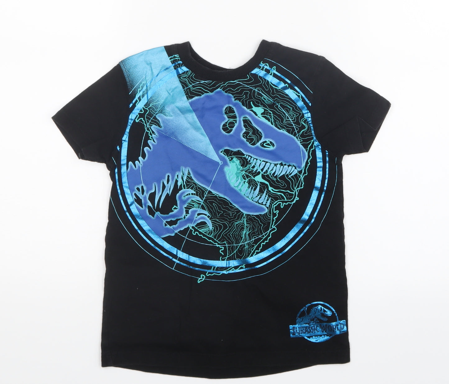 George Boys Black   Basic T-Shirt Size 4-5 Years  - Jurassic World