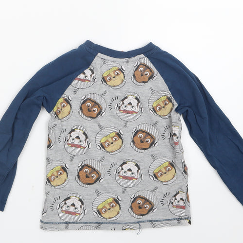 Nickelodeon Boys Blue Geometric   Pyjama Top Size 4 Years