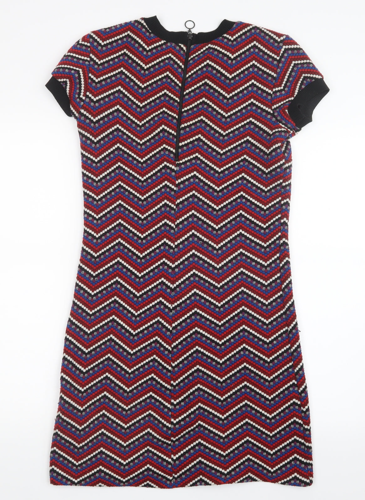 Zara Womens Red Geometric  T-Shirt Dress  Size S