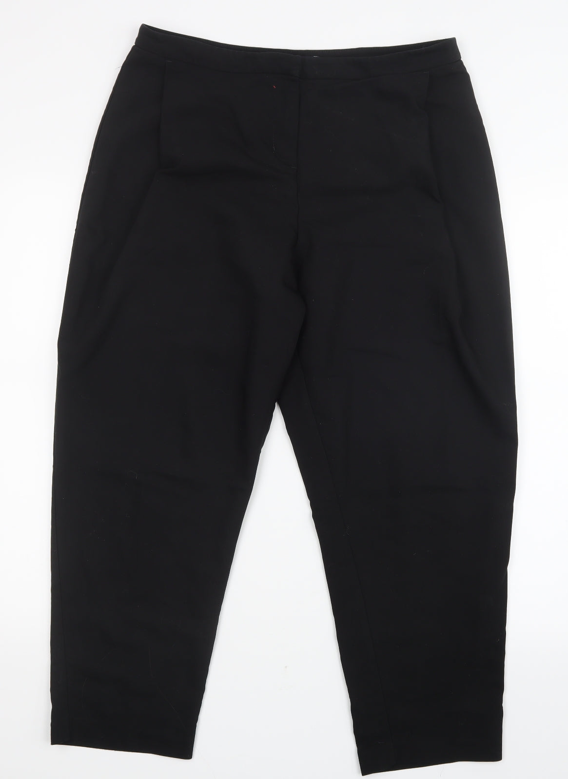Marks and Spencer Womens Black   Cropped Trousers Size 12 L25 in