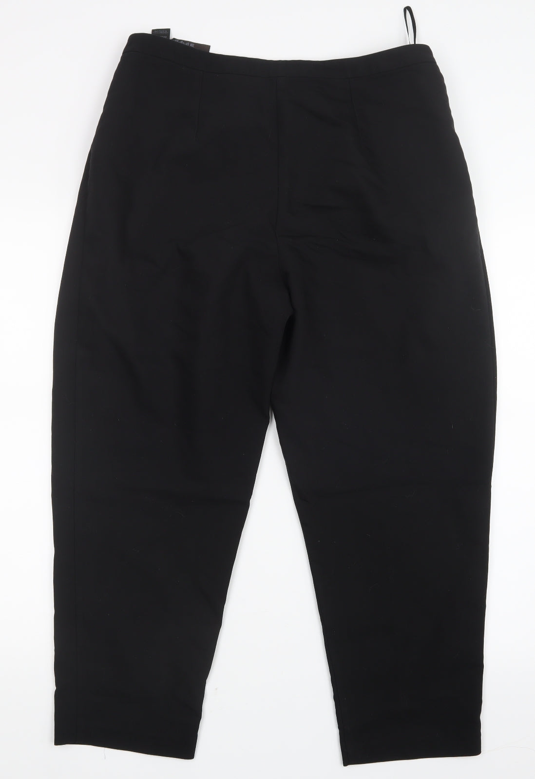 Marks and Spencer Womens Black   Cropped Trousers Size 12 L25 in