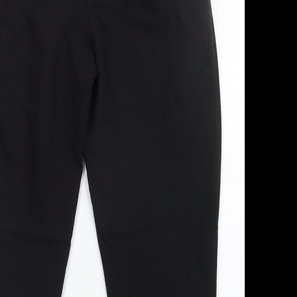 Marks and Spencer Womens Black   Cropped Trousers Size 12 L25 in