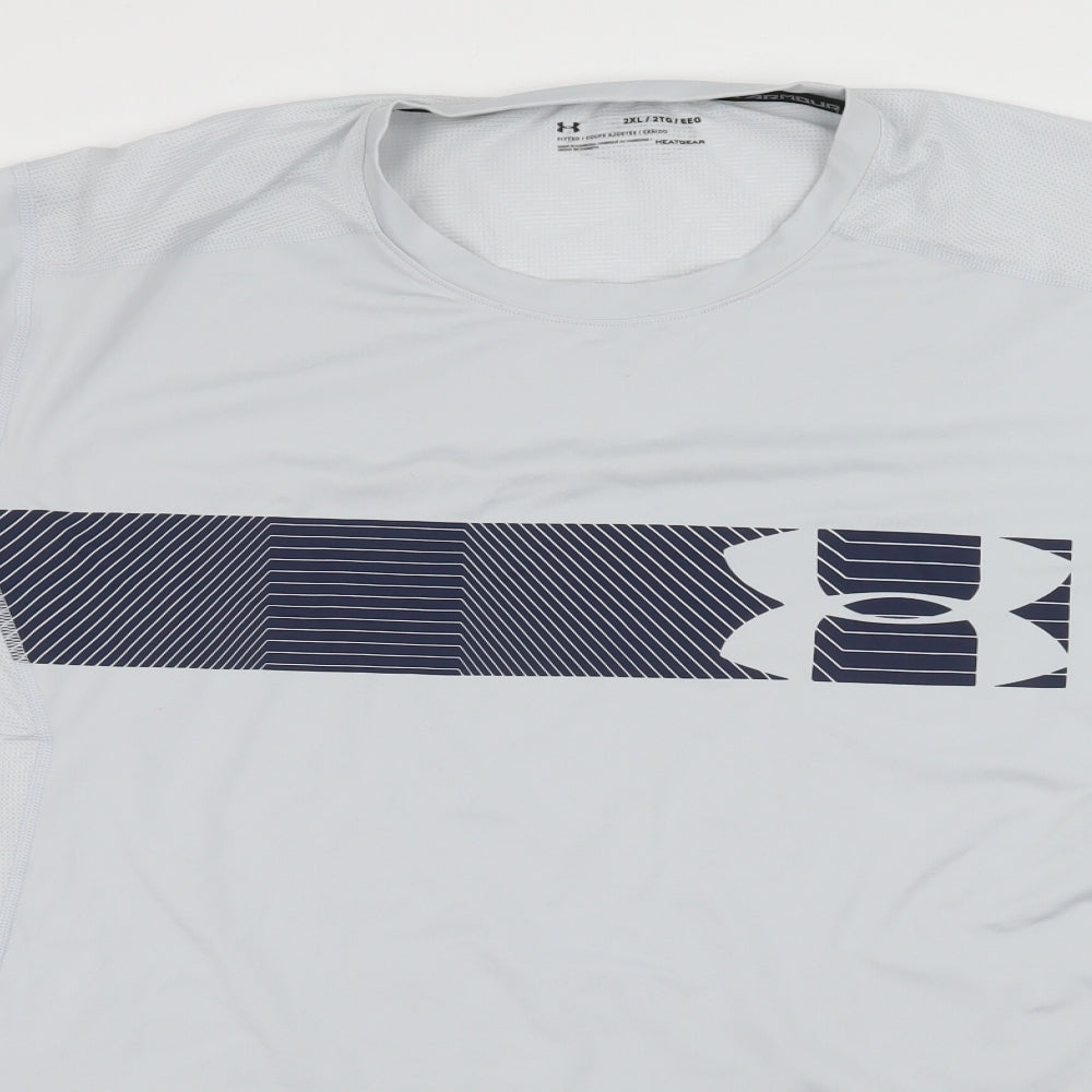 Under armour Mens Grey  Jersey  T-Shirt Size 2XL
