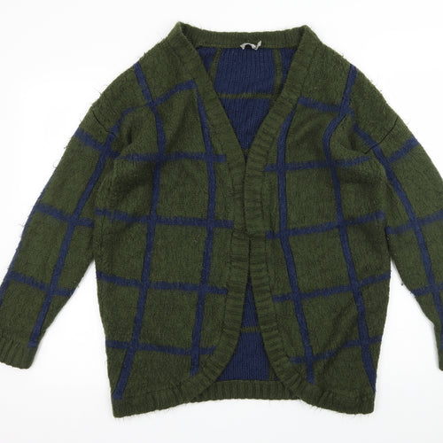 ASOS Womens Green Check Knit Cardigan Jumper Size 4