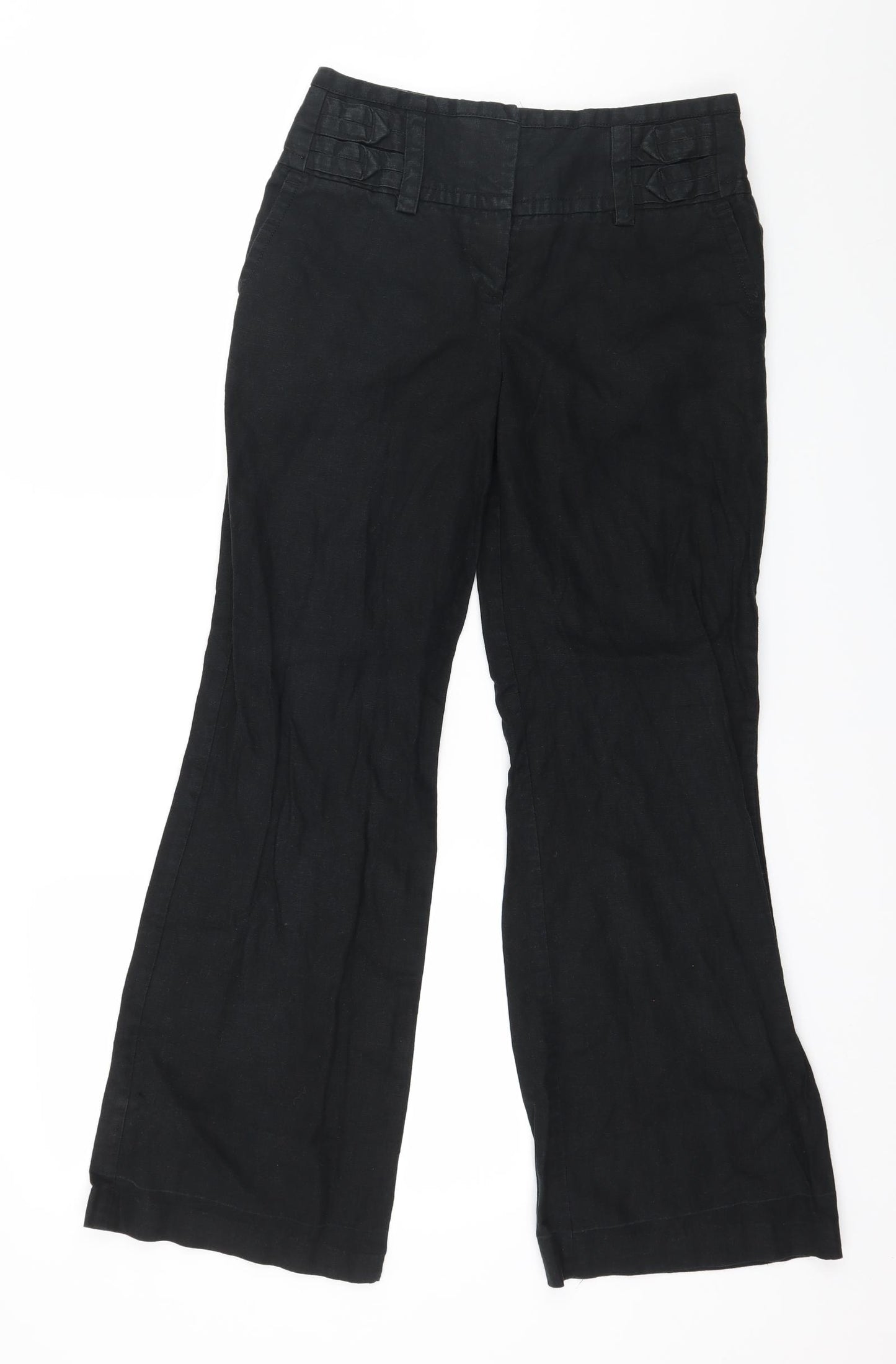 NEXT Womens Black   Trousers  Size 8 L28 in