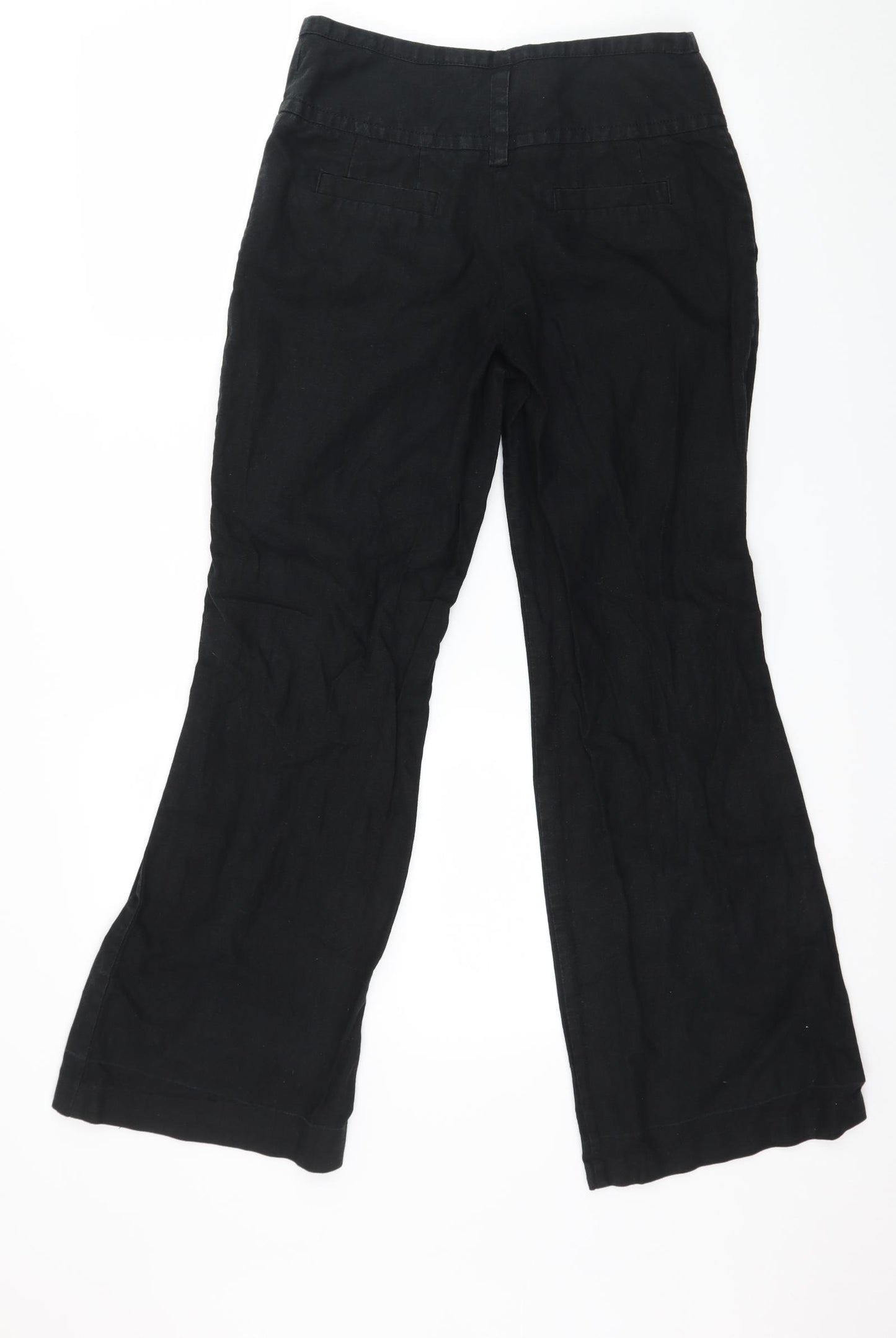 NEXT Womens Black   Trousers  Size 8 L28 in