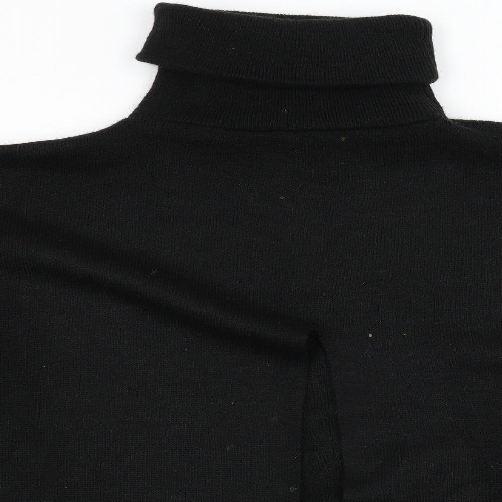 Warehouse Womens Black  Knit Pullover Jumper One Size
