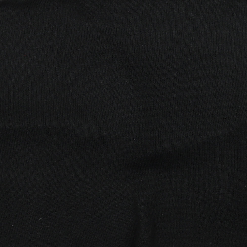 Warehouse Womens Black  Knit Pullover Jumper One Size