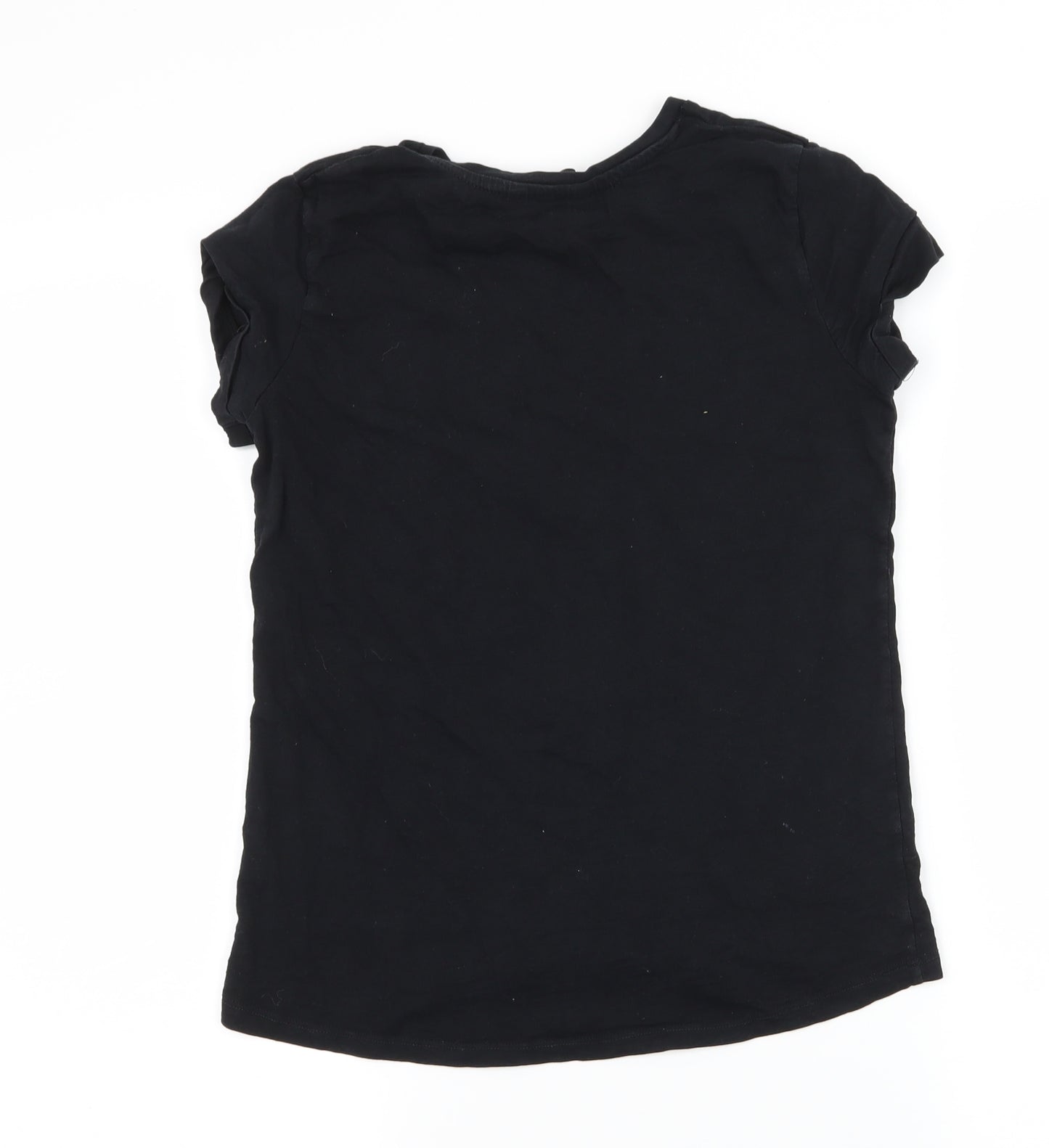 George Girls Black  Jersey Basic T-Shirt Size 10-11 Years  - I Love Fashion