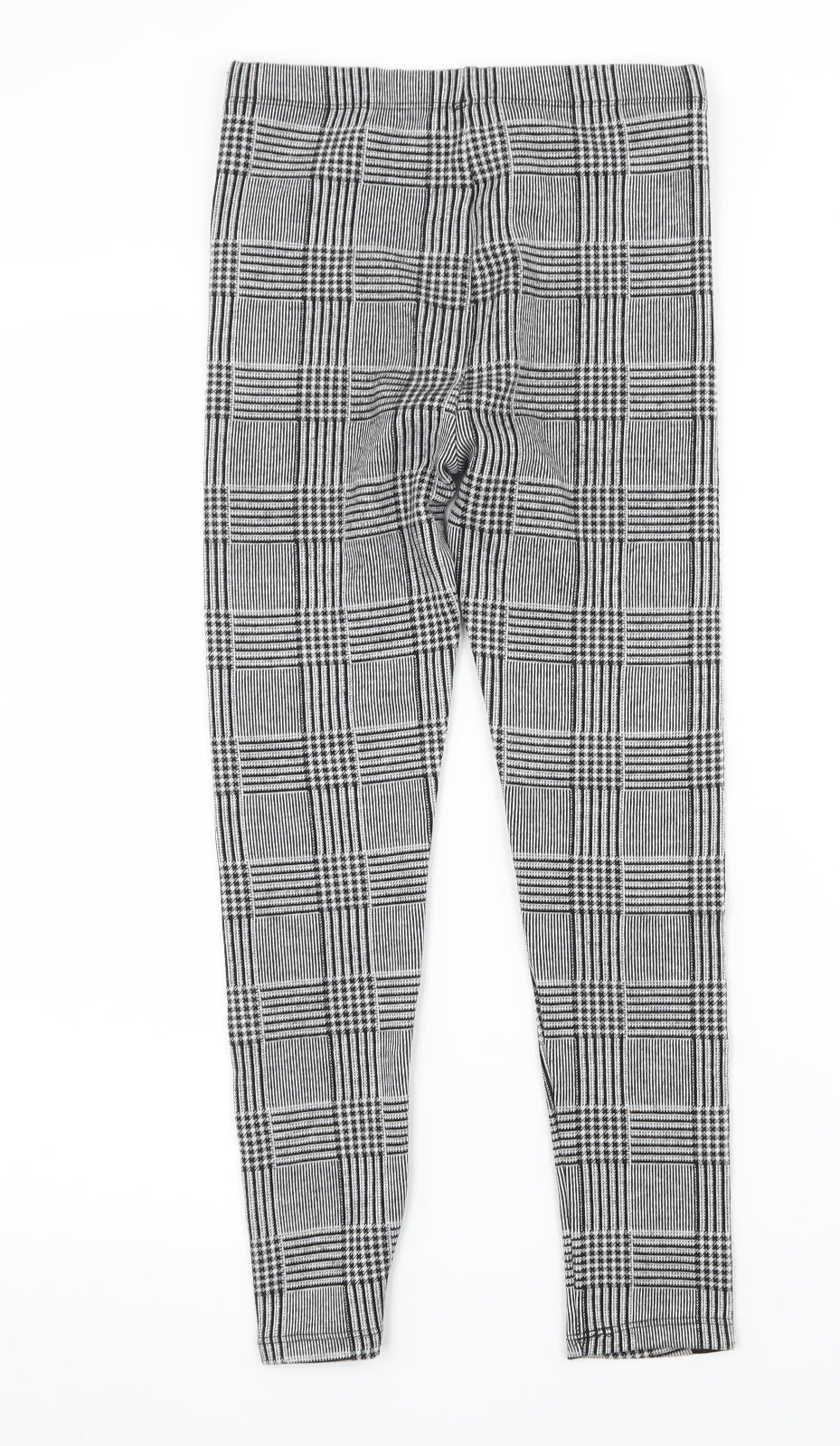 George Girls Grey Check Jersey Jegging Trousers Size 8-9 Years