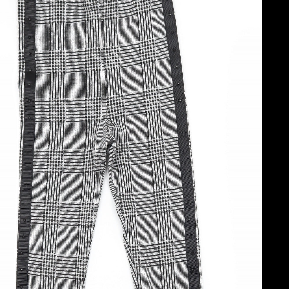 George Girls Grey Check Jersey Jegging Trousers Size 8-9 Years
