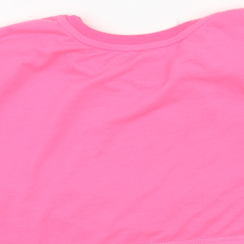 Jojo Siwa Girls Pink  Jersey Basic T-Shirt Size 6-7 Years