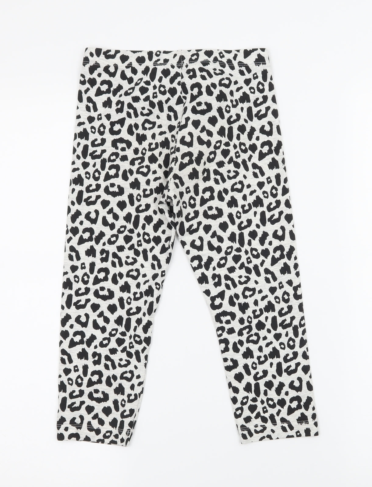 Primark Girls Grey Animal Print Jersey Jogger Trousers Size 8-9 Years - Leggings