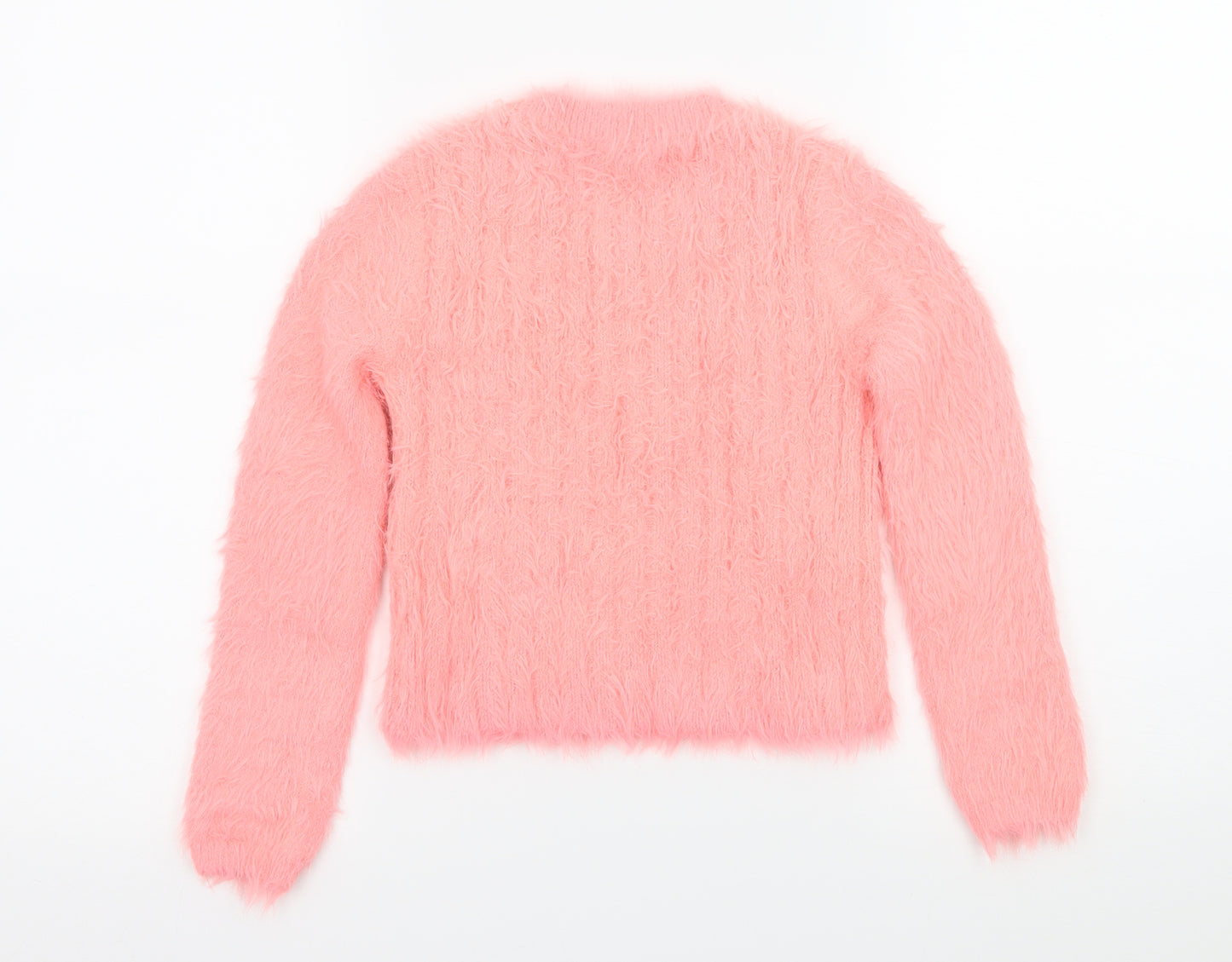 River Island Girls Pink  Knit Pullover Jumper Size 7-8 Years