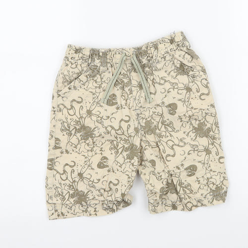 Rebel Boys Beige Floral  Bermuda Shorts Size 4-5 Years