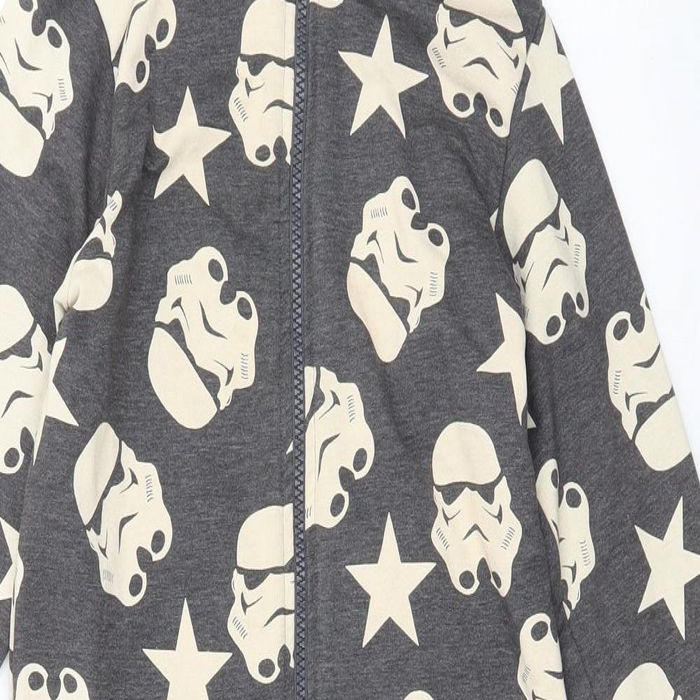 NEXT Girls Grey Geometric Jersey Top One Piece Size 4 Years  - Stormtrooper