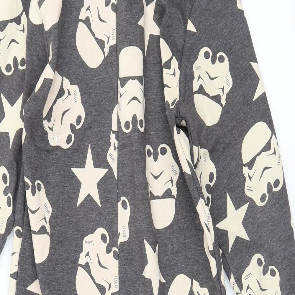 NEXT Girls Grey Geometric Jersey Top One Piece Size 4 Years  - Stormtrooper