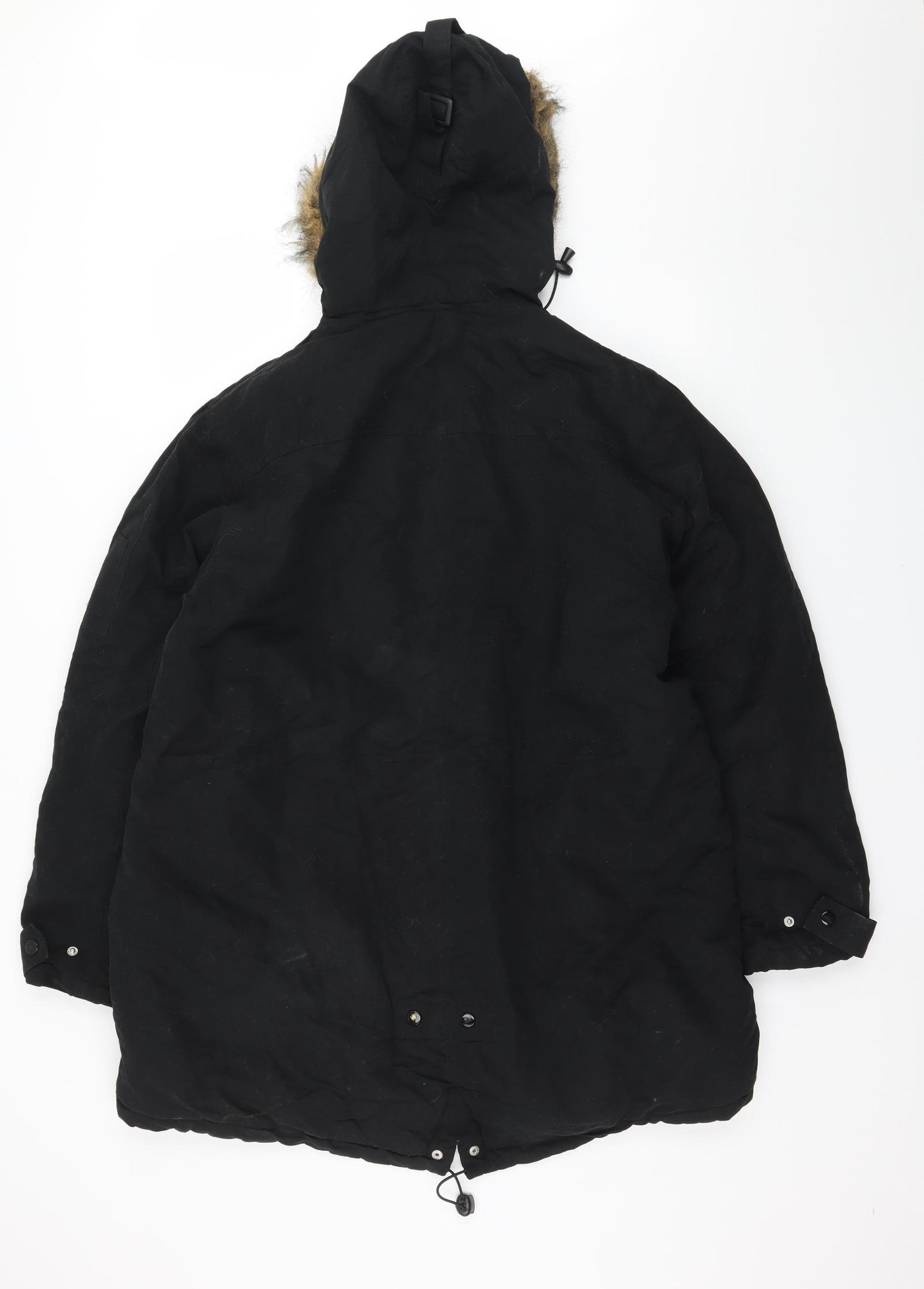 Cutting Edge Mens Black   Parka Coat Size L