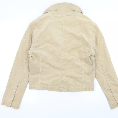 E-vie Womens Beige  Corduroy Jacket Blazer Size 16