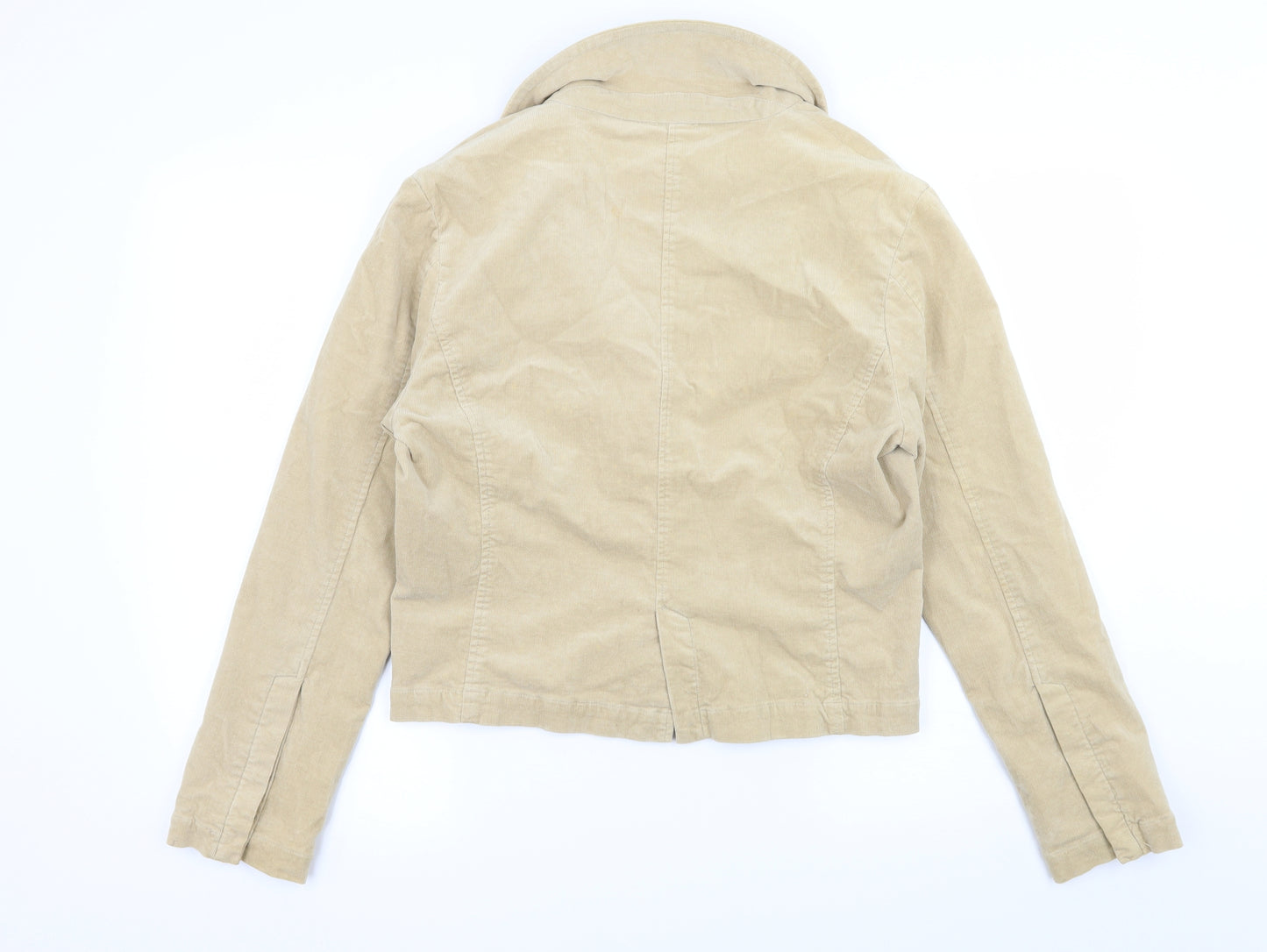 E-vie Womens Beige  Corduroy Jacket Blazer Size 16