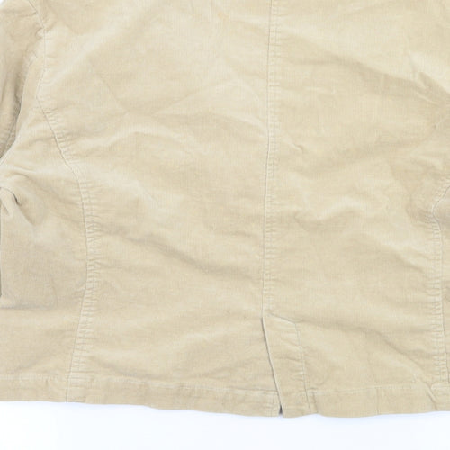 E-vie Womens Beige  Corduroy Jacket Blazer Size 16