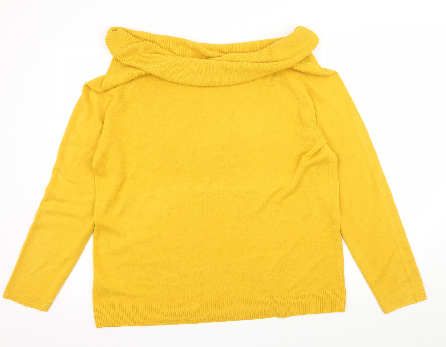TU Womens Yellow  Knit Pullover Jumper Size 18