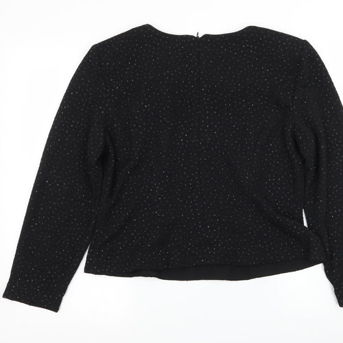 Jessica Howard Womens Black   Basic Blouse Size 14