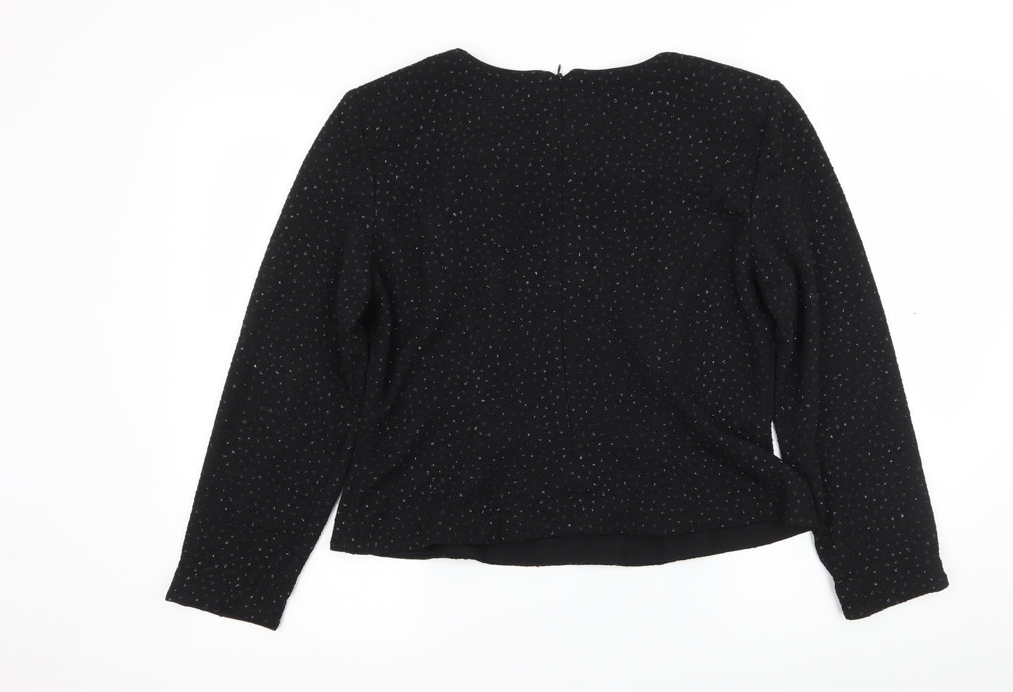 Jessica Howard Womens Black   Basic Blouse Size 14