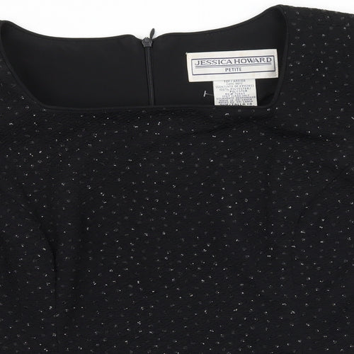 Jessica Howard Womens Black   Basic Blouse Size 14