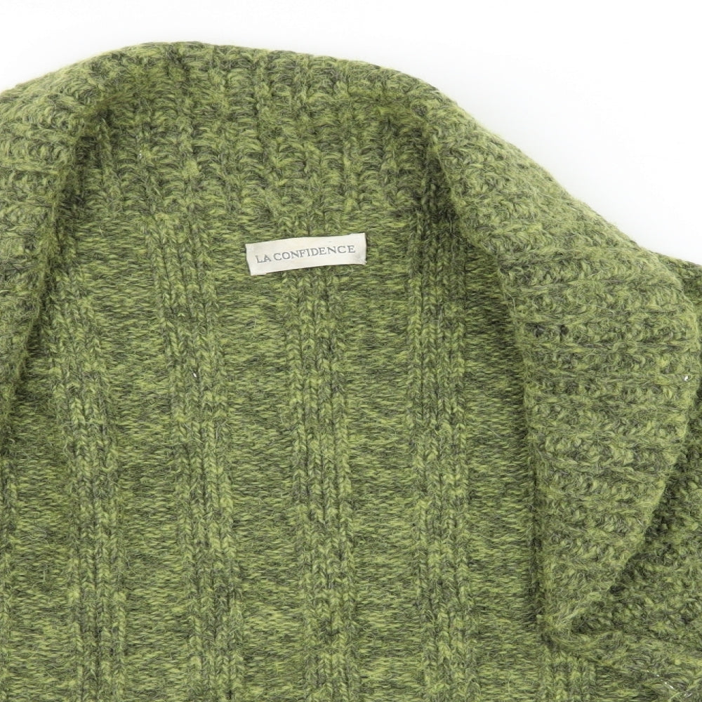 La Confidence Womens Green  Knit Cardigan Jumper Size L