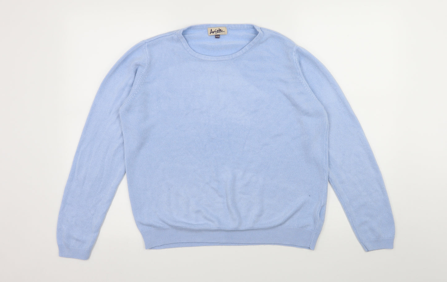 Arista Womens Blue  Knit Pullover Jumper Size 14