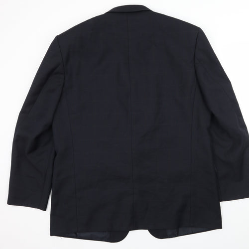 Armando Mens Blue Check  Jacket Suit Jacket Size XL