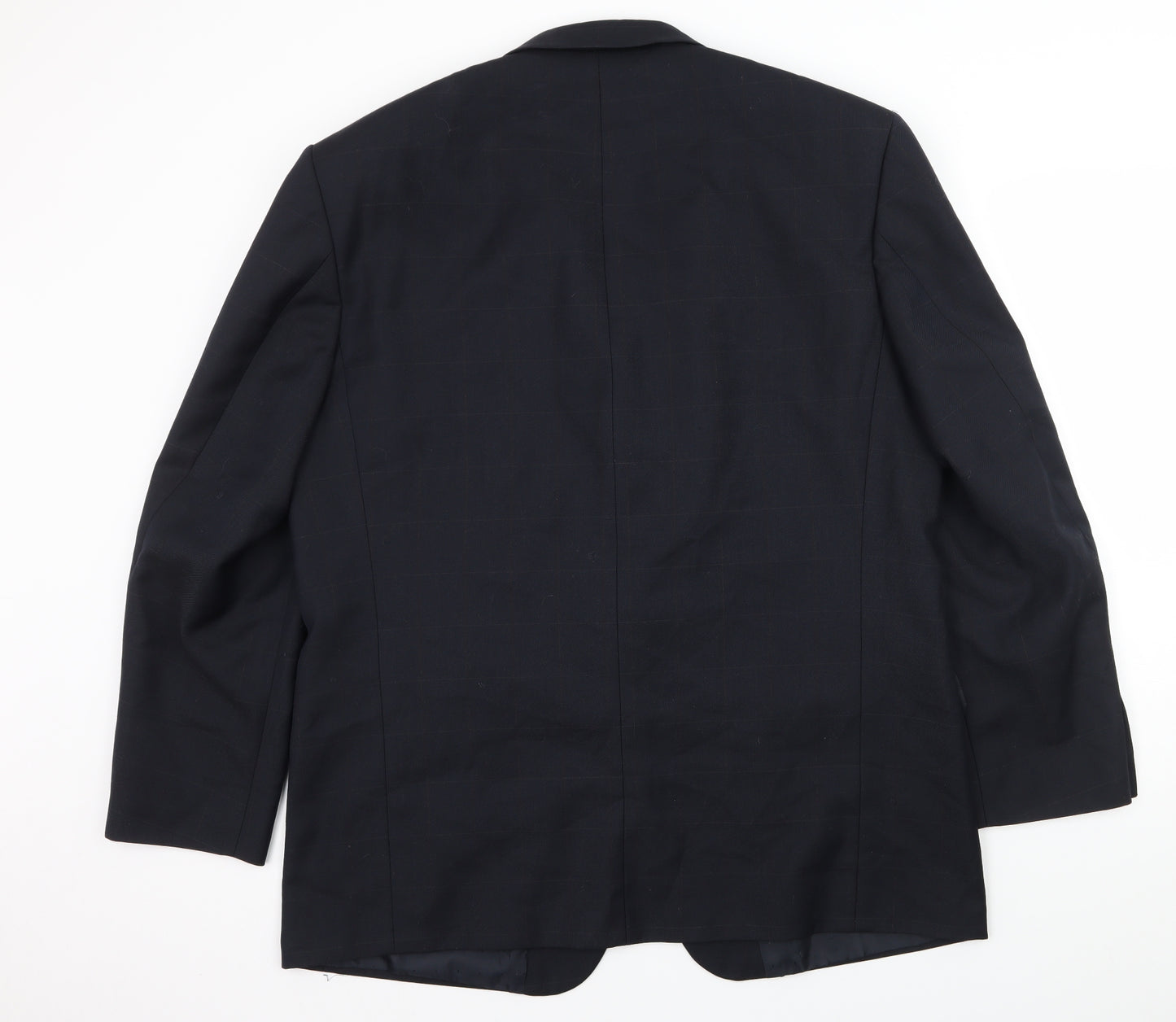 Armando Mens Blue Check  Jacket Suit Jacket Size XL