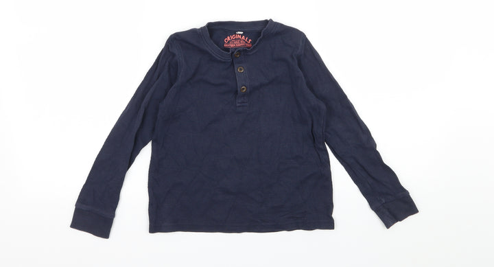 Marks and Spencer Boys Blue Jersey Basic T-Shirt Size 5-6 Years