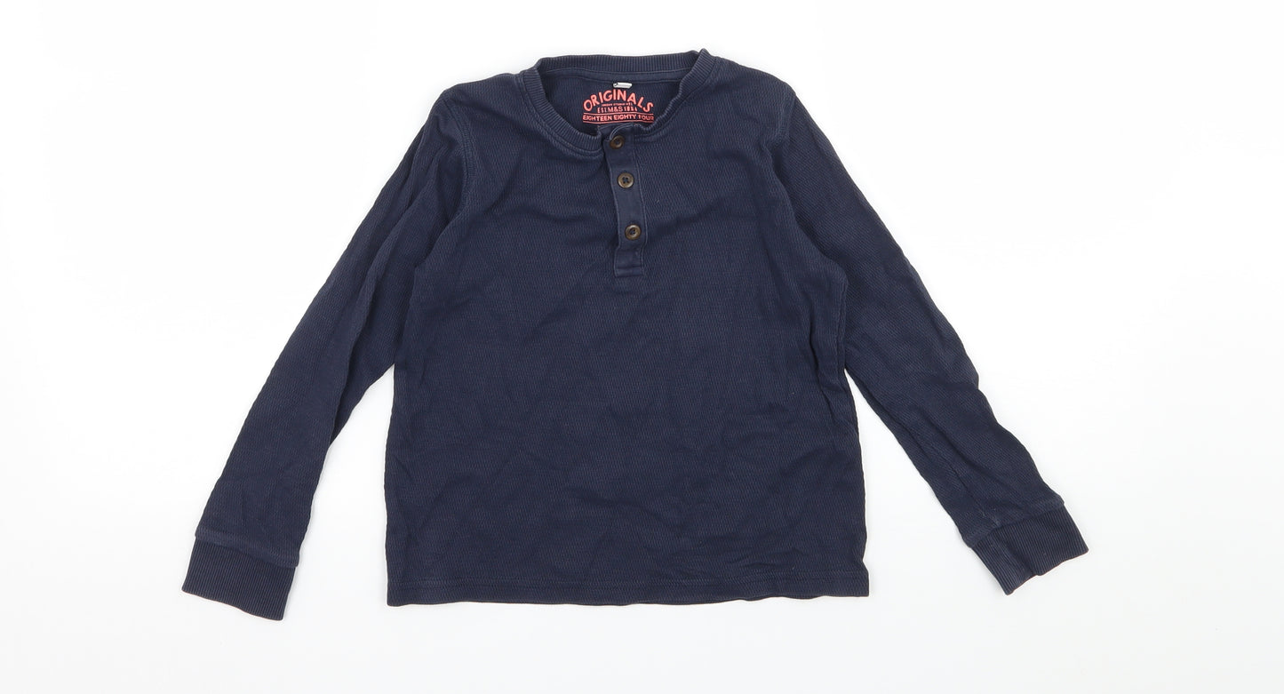 Marks and Spencer Boys Blue  Jersey Basic T-Shirt Size 5-6 Years