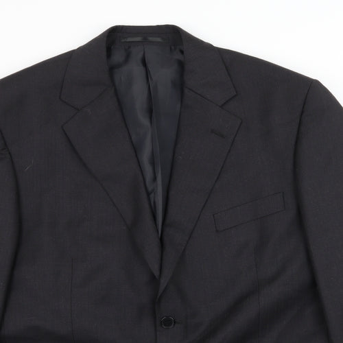 Soveriegn Mens Grey Striped  Jacket Suit Jacket Size L
