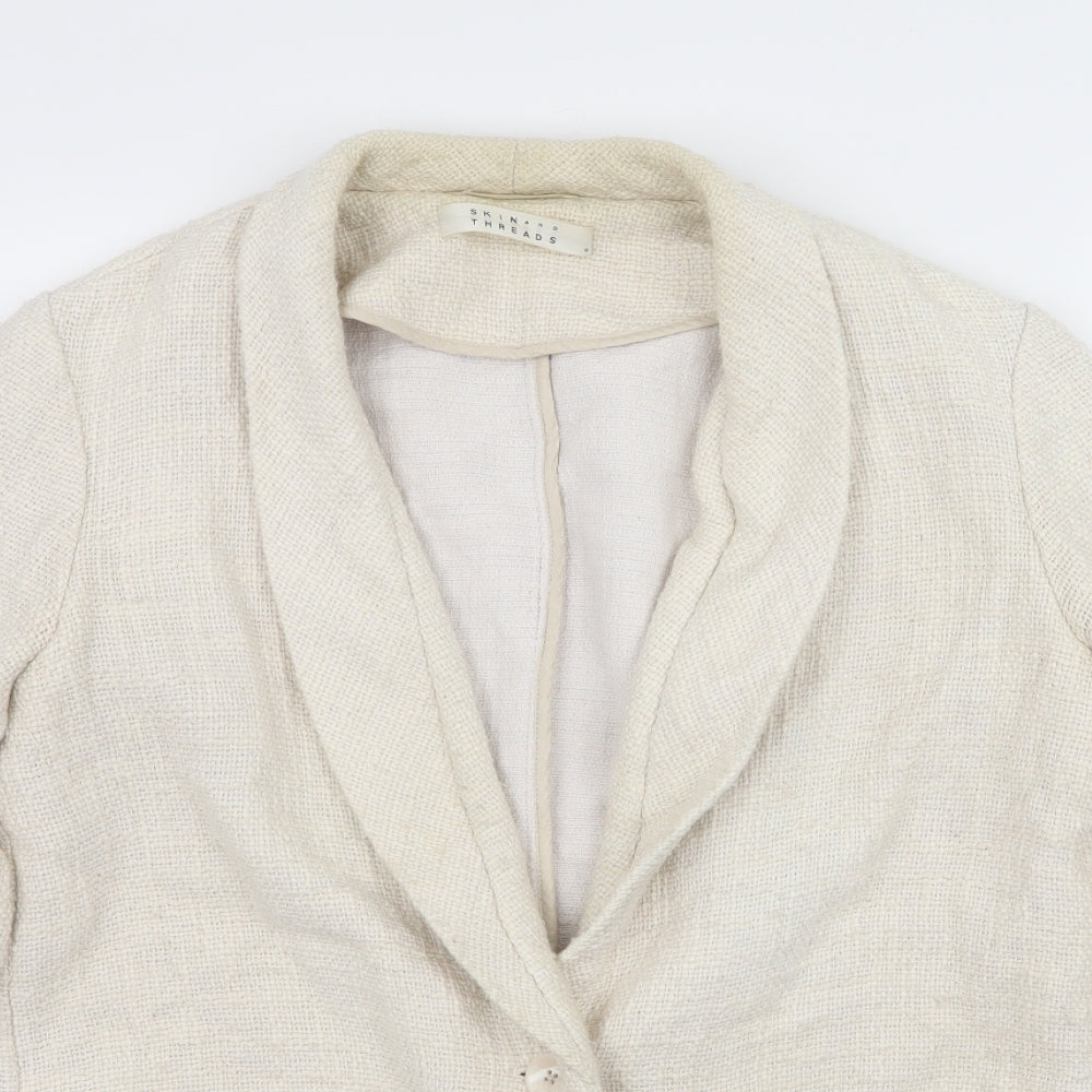 Skin and Threads Womens Ivory   Jacket Blazer Size M