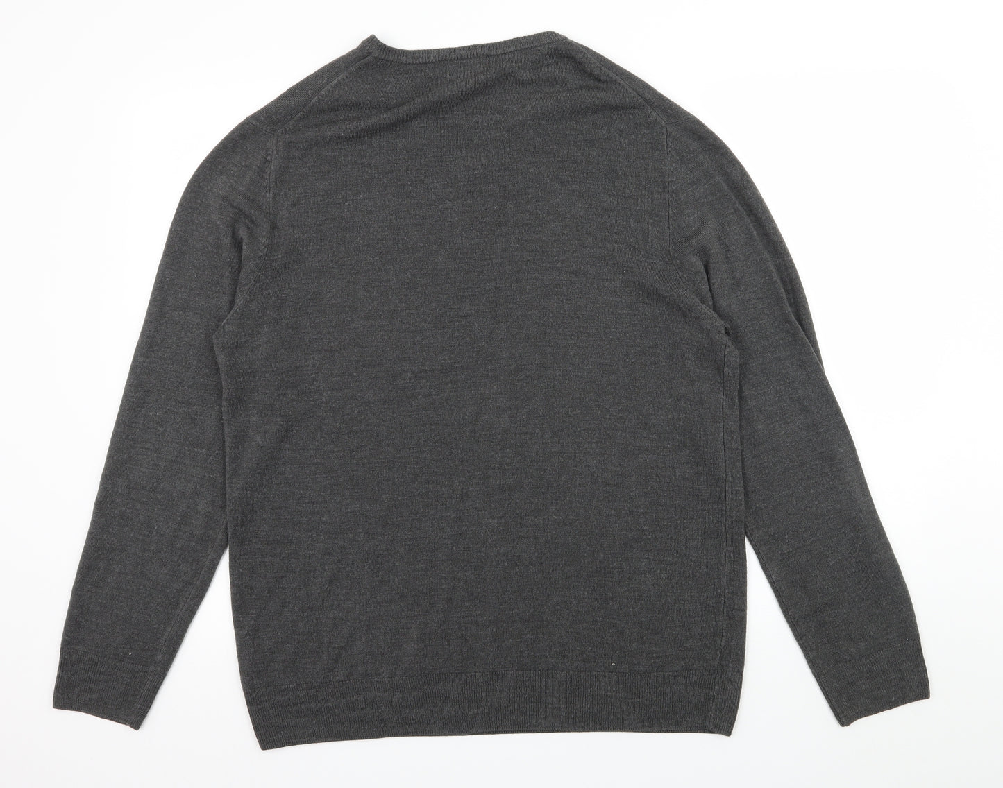 F&F Mens Grey  Knit Pullover Jumper Size XL