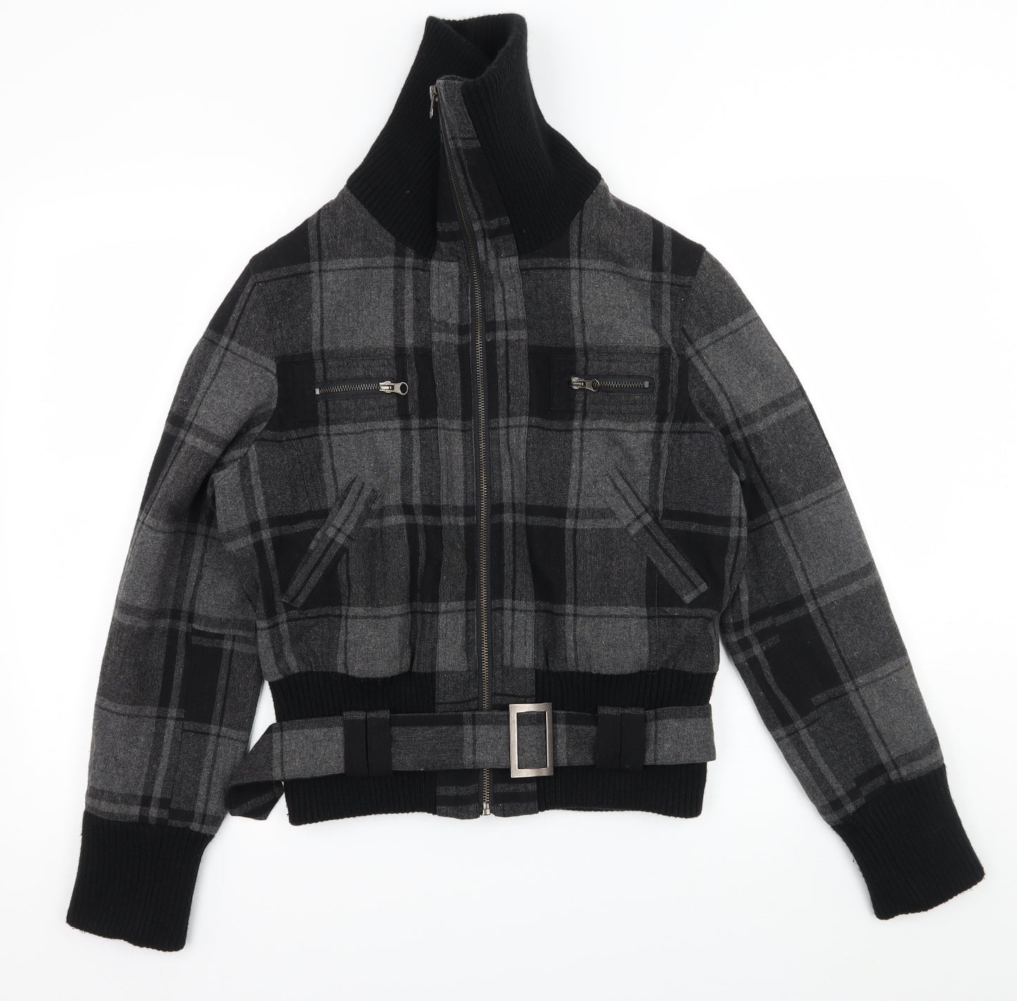 Miss Posh Womens Grey Check  Jacket  Size 14
