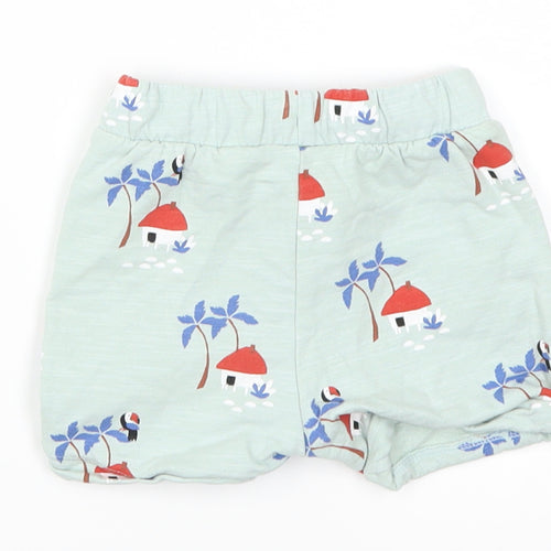 Marks and Spencer Boys Blue Geometric  Cropped Trousers Size 3-6 Months  - Mushroom House