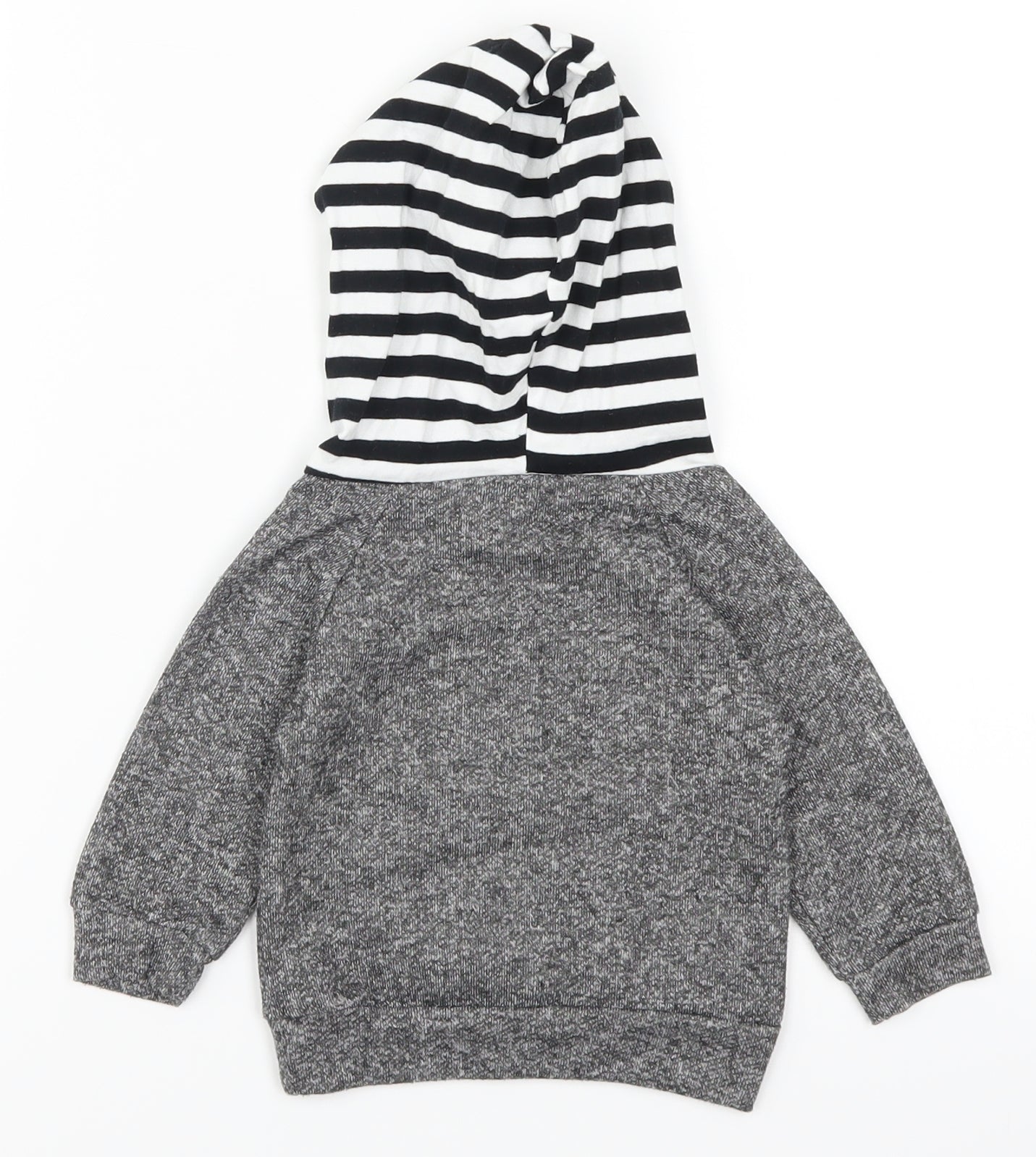 Preworn Boys Grey Striped  Basic Casual Size 3-6 Months