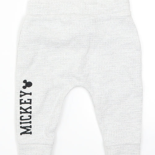 Tesco Baby Grey   Sweatpants Trousers Size 3-6 Months  - Mickey Mouse