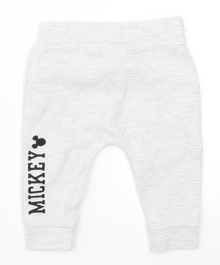 Tesco Baby Grey   Sweatpants Trousers Size 3-6 Months  - Mickey Mouse
