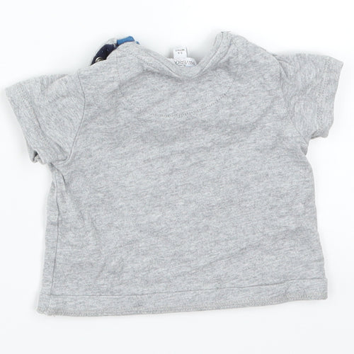 Lola Maverick Boys Grey   Basic T-Shirt Size 3-6 Months