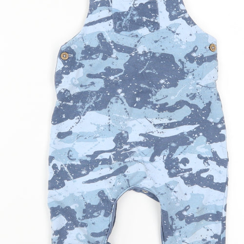 NEXT Boys Blue Camouflage  Dungaree One-Piece Size 12-18 Months