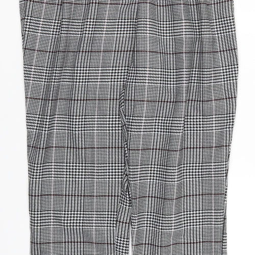 New Look Womens Grey Check  Trousers  Size 12 L26 in