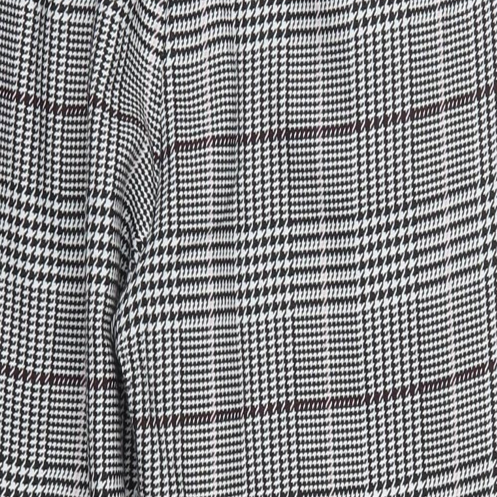 New Look Womens Grey Check  Trousers  Size 12 L26 in